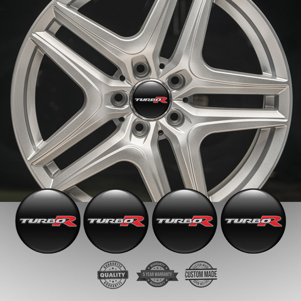 TURBO R Silicone Stickers for Wheel Center Caps