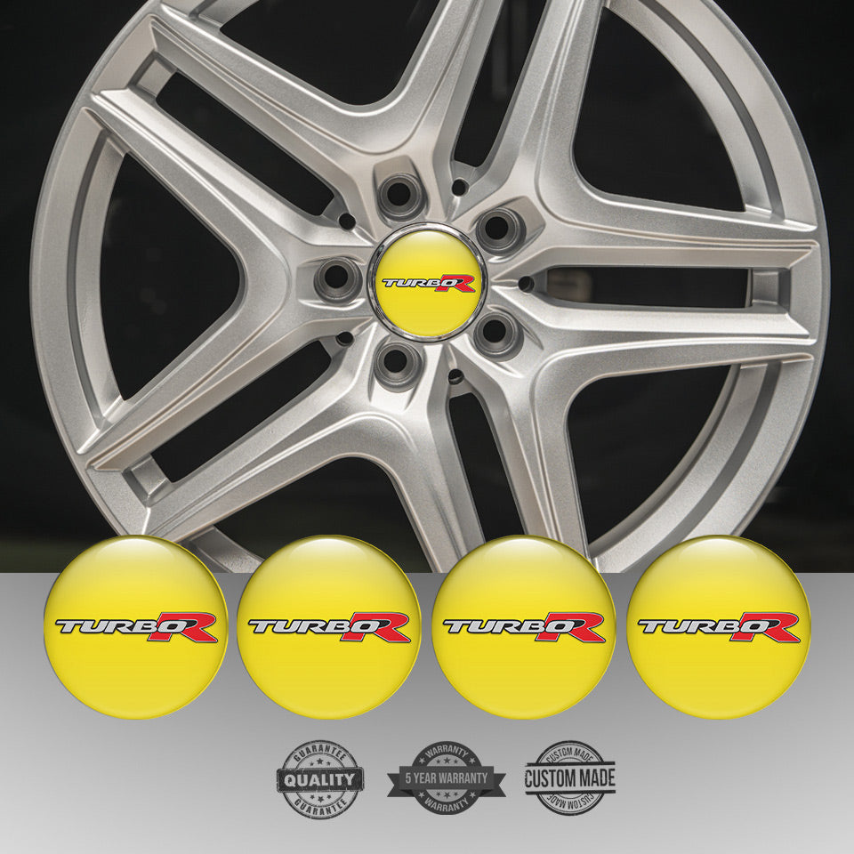 TURBO R Silicone Stickers for Wheel Center Caps