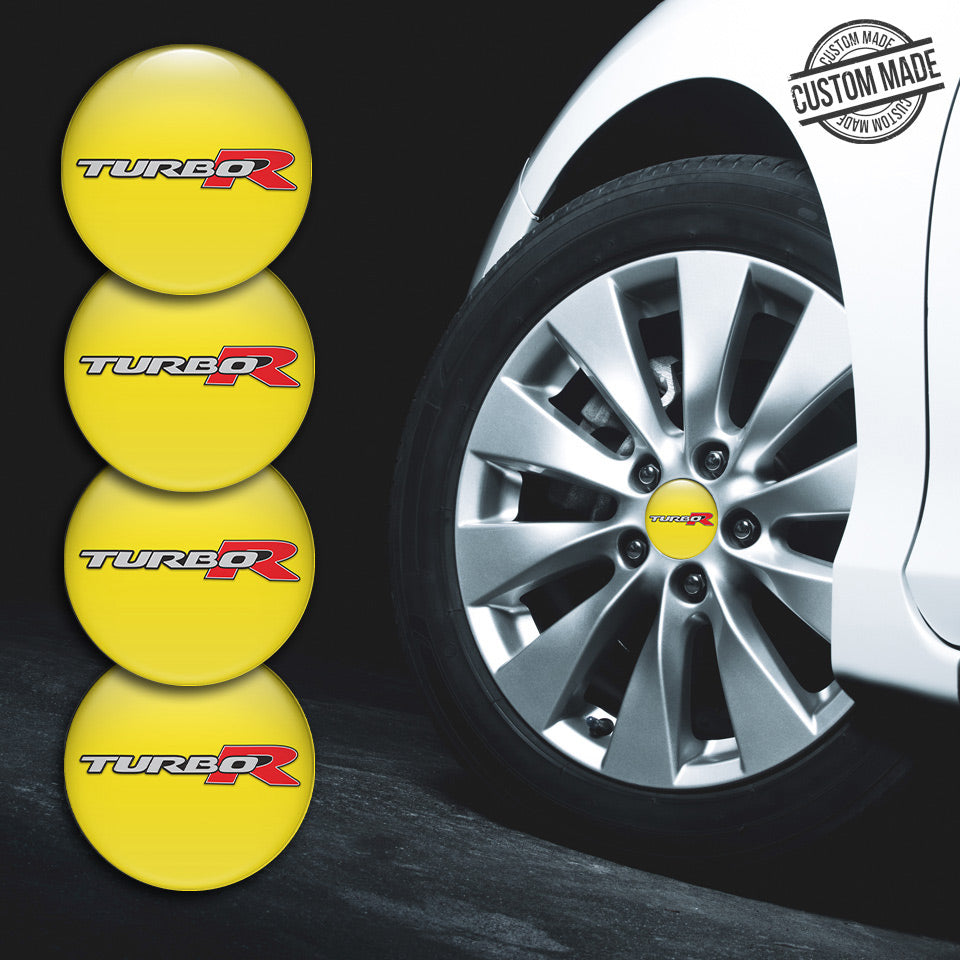 TURBO R Silicone Stickers for Wheel Center Caps