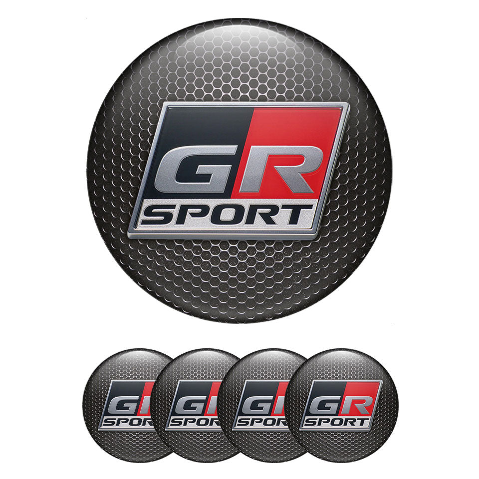 TOYOTA GR Domed Emblems for Center Caps