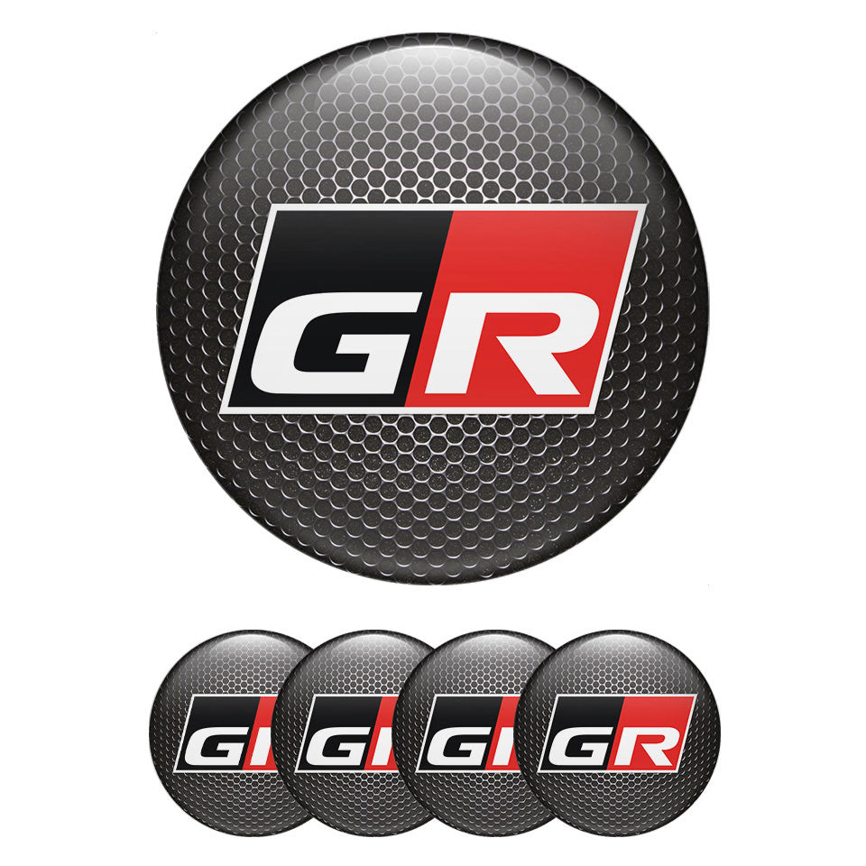 TOYOTA GR Domed Emblems for Center Caps