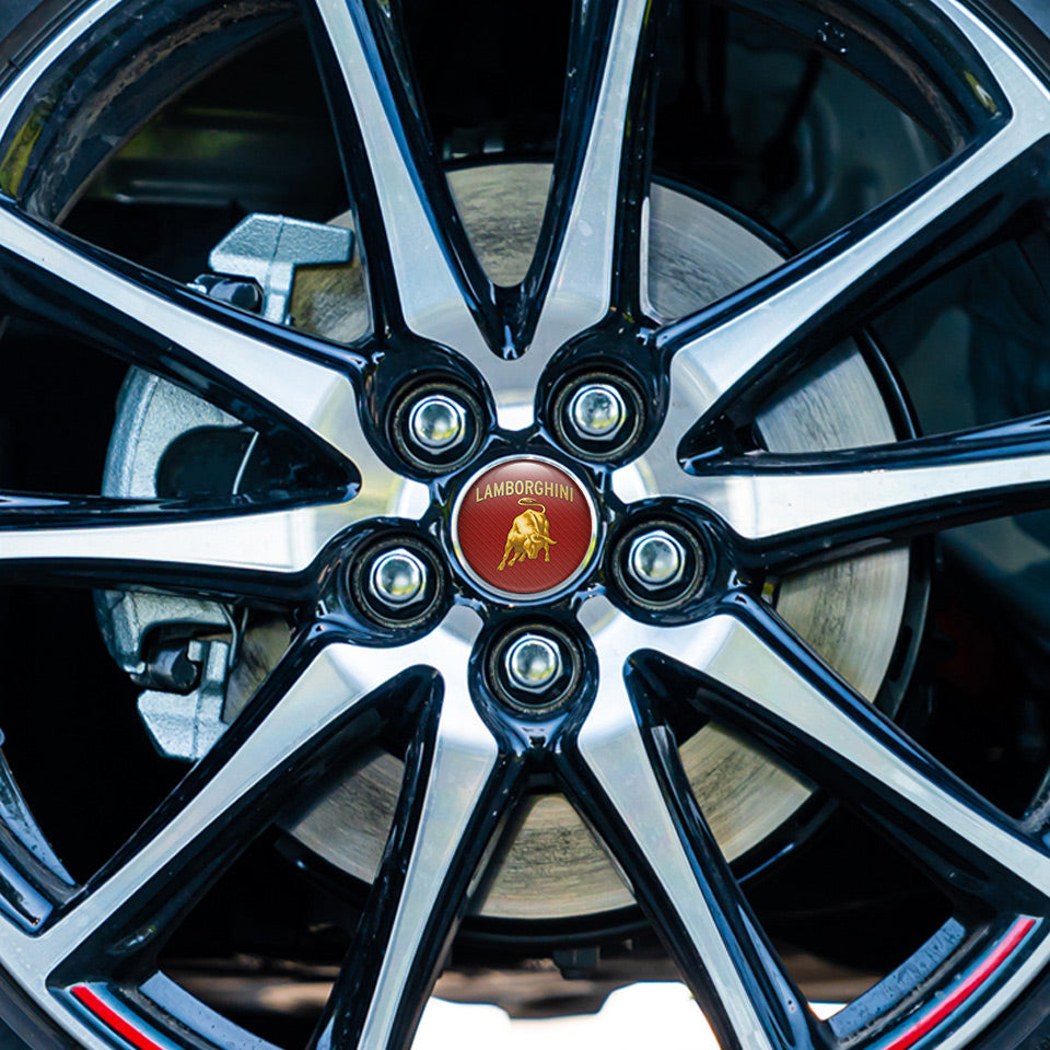 LAMBORGHINI Domed Emblems for Center Caps - Doboxo