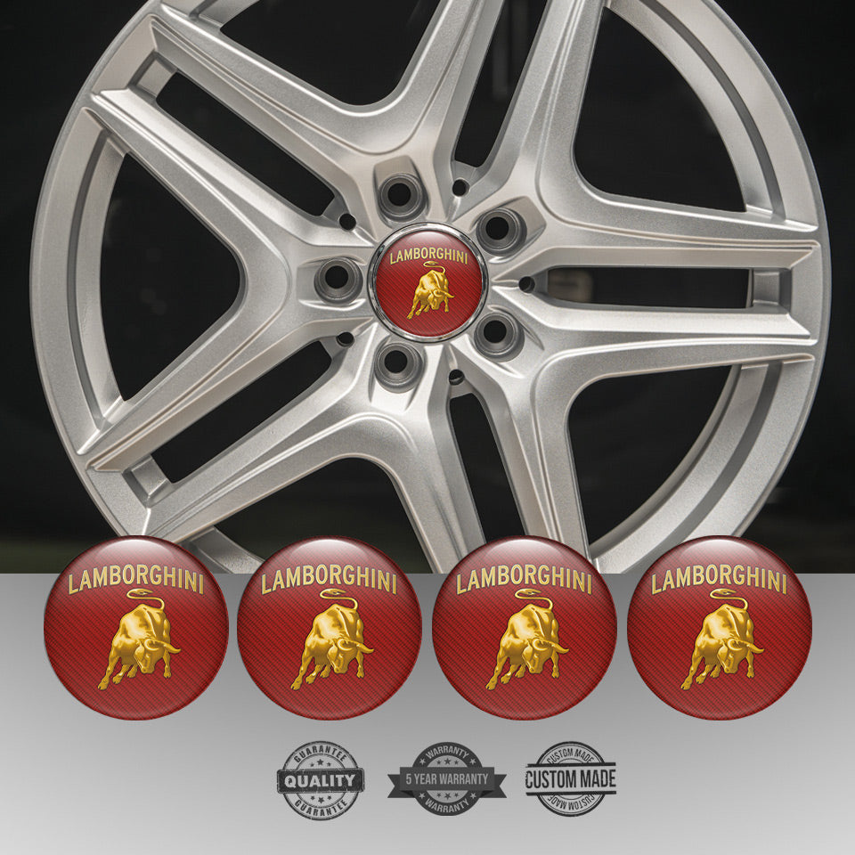 LAMBORGHINI Domed Emblems for Center Caps - Doboxo