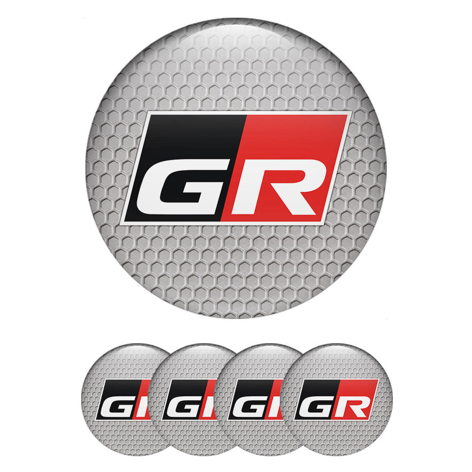 TOYOTA GR Domed Emblems for Center Caps
