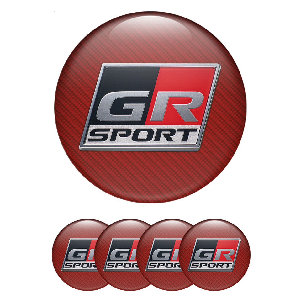 TOYOTA GR Domed Emblems for Center Caps