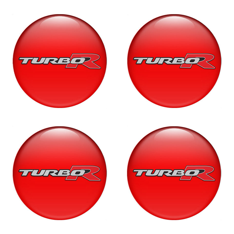 TURBO R Domed Emblems for Center Caps3