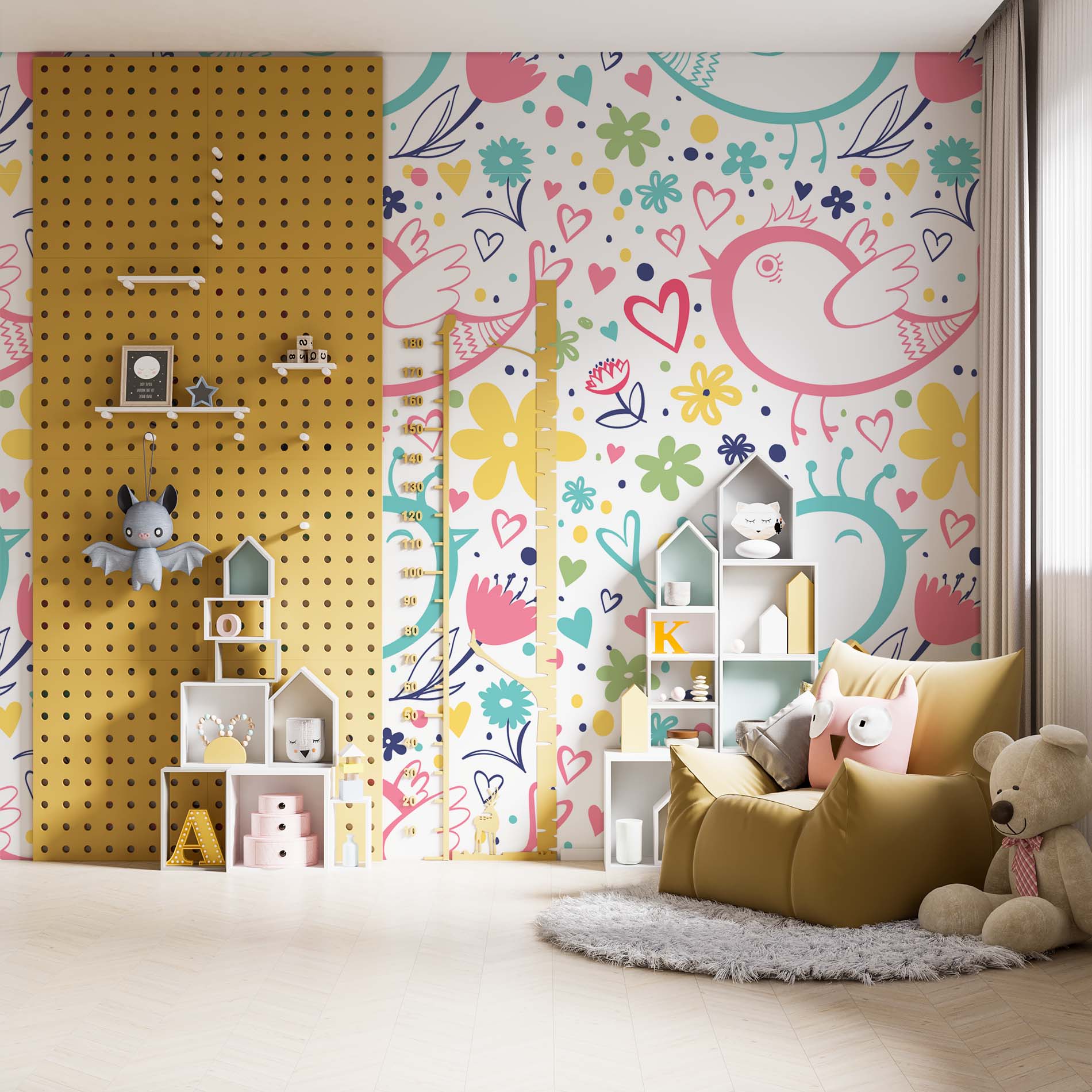 Rainbow Petal Symphony Wallpaper