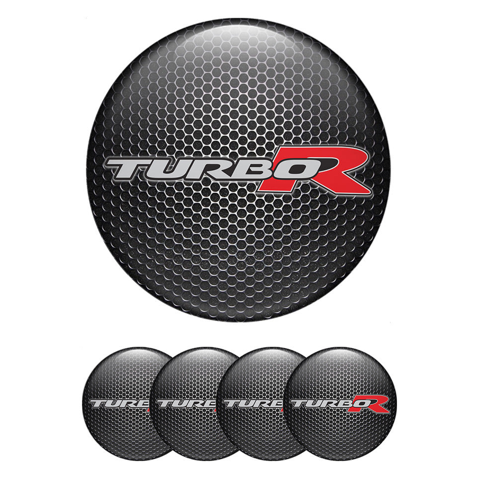 TURBO R Silicone Stickers for Wheel Center Caps
