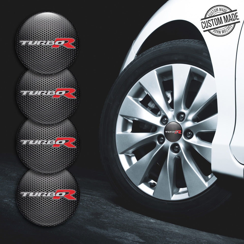 TURBO R Silicone Stickers for Wheel Center Caps