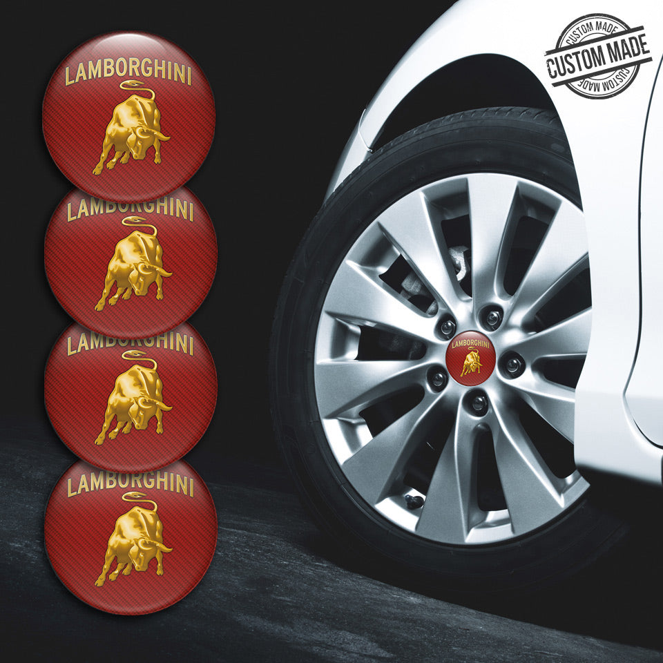 LAMBORGHINI Domed Emblems for Center Caps - Doboxo