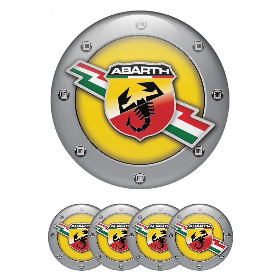 ABARTH Silicone Stickers for Wheel Center Caps100