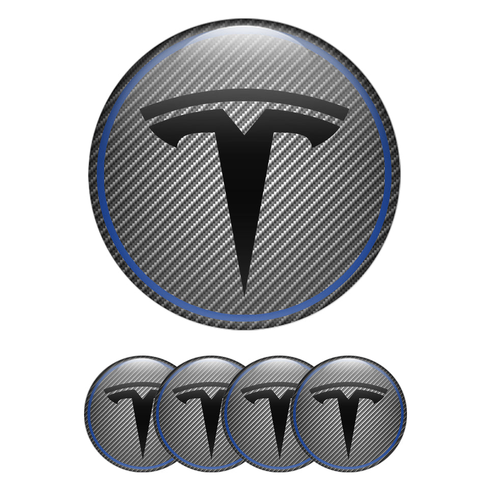 TESLA Silicone Stickers for Wheel Center Caps